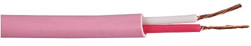 Pro Power 2CSPKCBL0.75PK100 m 2-adriges ungeschirmtes Lautsprecherkabel 24/0,20 mm, Rosa, 100 m von Pro Power