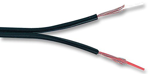 Pro Power JY1244 BLK Twin einzeln geschirmtes Audiokabel, schwarz, 16/0,10 mm, 100 m Spule von Pro Power