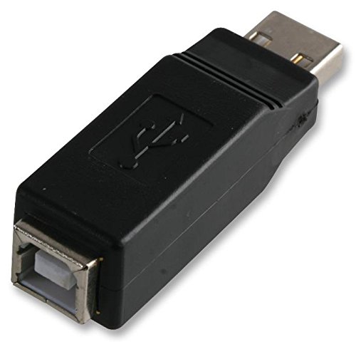 Pro Power PEC0057 Adapter USB 2.0 A Stecker auf USB 2.0 B Buchse, Schwarz von Pro Power