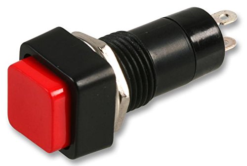 Pro Power PPW01063 Schalter, quadratisch, Taster, Momentary, rot von Pro Power