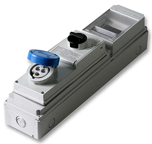 Pro Power SQE1665.5FM 16 A 415 V 3P+N+E Schaltsteckdose mit RCD-Fach, rot Pro Power SQE1665.5FM 16 A 415 V 3P+N+E Schaltsteckdose mit RCD-Fach, rot von Pro Power