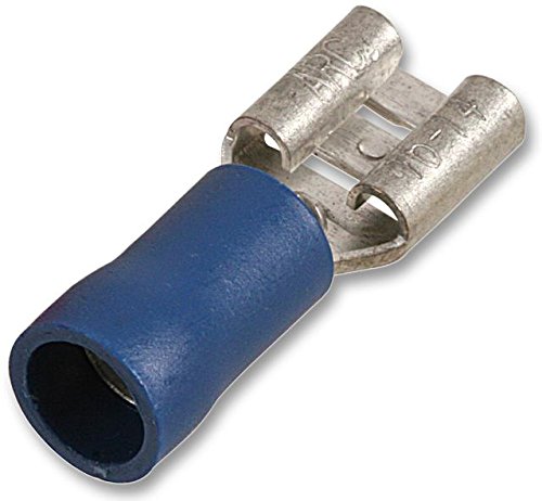 Pro Power STFDD2-250 weibliche Quetschverbinder, blau, 16 A, 6,3 mm x 0,8, 100 Stück von Pro Power