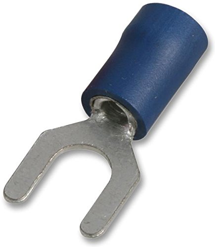 Pro Power STSV2-3.2 Gabel-Quetschklemme, blau, 24 A, 3,2 mm, 100 Stück von Pro Power