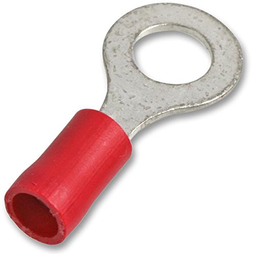 Ringklemme, Rot, 5,0 mm, 25 A, 100 Stück von Pro Power