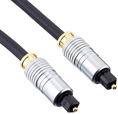 Pro Signal PSG02865 Toslink Optisches Audiokabel mit Metallgehäuse, 5 m, Schwarz von Pro Signal