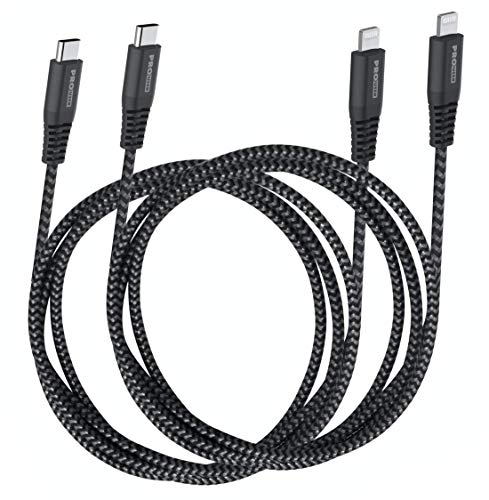 Pro User USB-C auf USB Lightning Kabel passend fürs iPhone: 2er Pack: 100+150cm, USB Lade- und Datenkabel der Spitzenklasse, 3A Schnellladen, auch das iPhone 13; original MFI zertifiziert von Pro User