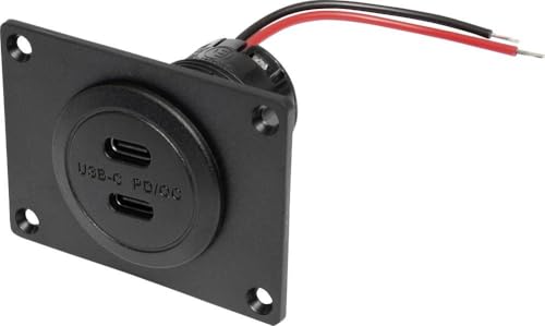 ProCar Power USB-C Doppelsteckdose PD/QC ohne LED mit Montageplatte Belastbarkeit Strom max.=3A 12 o ProCar Power USB-C Doppelsteckdose PD/QC ohne LED mit Montageplatte Belastbarkeit Strom max.=3A 12 o von ProCar