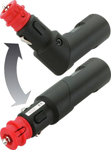 ProCar Sicherheits-Universalstecker (winkelbar) mit Bohrung für 3mm LED Belastbarkeit Strom max.=8A von ProCar