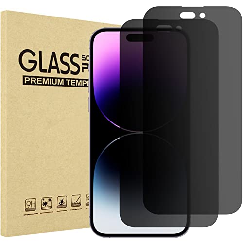 ProCase 2 Stück Privacy Schutzglas für iPhone 14 Pro Max 2022 6,7 Zoll, Sichtschutz Anti-Spy Screen Protector 9H Gehärtetes Glas Sichtschutz Folie Blickschutzfolie Display Schutzfolie von ProCase