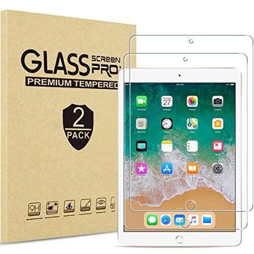 ProCase 2 Stück Schutzfolie für iPad 9,7 Zoll (6. / 5. Generation, 2018/2017) iPad Pro 9,7 / iPad Air 2 / iPad Air, 9H Gehärtetem Display Schutz Glas Screen Protector Folie -Klar von ProCase