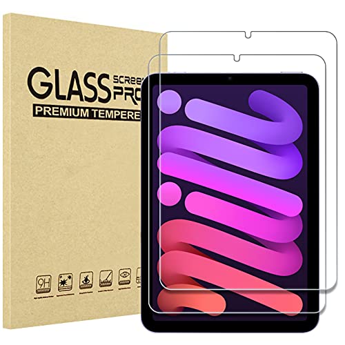 ProCase 2 Stück Schutzfolie für iPad Mini 6th 8,3 Zoll 2021 6.Generation (Modell: A2567 /A2568 /A2569) Displayschutzfolie 9H Gehärtetes Glas Screen Protector Folie Tempered Glass –Klar von ProCase