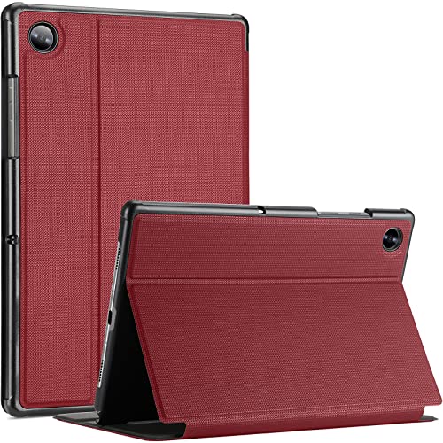 ProCase Buchdeckel Hülle für Samsung Galaxy Tab A8 10.5 Zoll 2022 (SM-X200 X205) Klapp Stoßfest Mehrere Standwinkel Schutzhülle Book Case Smart Cover Auto Schlaf/-Wachfunktion (Rot) von ProCase