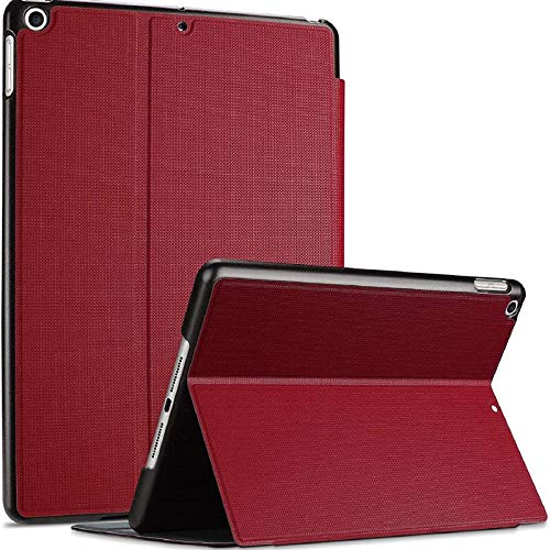 ProCase Buchdeckel Hülle für iPad 9. Generation 2021/8. Generation 2020/7. Generation 2019 10.2 Zoll, Schutzhülle Smart Case Cover Kompatibel mit iPad 9/8/7 -Rot von ProCase