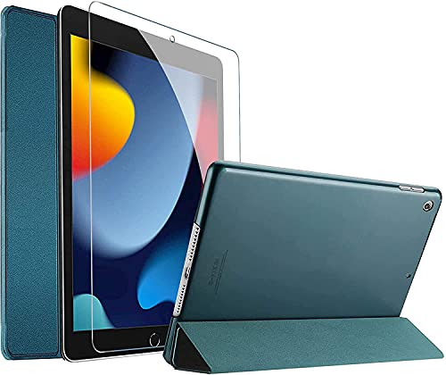 ProCase Falt Hülle mit Display Schutzfolie für iPad 10.2 Zoll 2021 9th/ 2020 8th/ 2019 7th Gen, Dreifach Klapp Schutzhülle Case,Ultra Dünn Leicht Ständer Smart Cover –Teal von ProCase