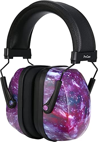 ProCase Gehörschutz Kinder Lärmschutz Schallschutz Kopfhörer Noise Cancelling Ohrenschützer NRR 25dB Verstellbar für 3-12 Babys Kinder Jugend Faltbar Kapselgehörschutz Kleinkind -Sternenviolett von ProCase