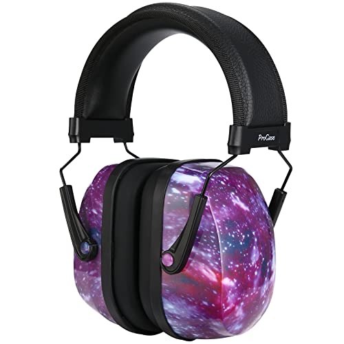 ProCase Gehörschutz Kinder Lärmschutz Schallschutz Kopfhörer Noise Cancelling Ohrenschützer NRR 25dB Verstellbar für 3-12 Babys Kinder Jugend Faltbar Kapselgehörschutz Kleinkind -Sternenviolett von ProCase