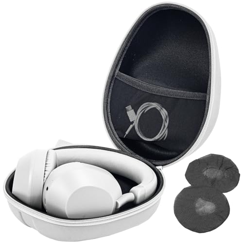 ProCase Hart Kopfhörer Tasche Reisetasche für Sony WH-1000XM4, Beats Solo3, Bose QC, Hardshell Eva Tragetasche Headset Hülle Case mit 2 Staubschutzhüllen -Grau von ProCase