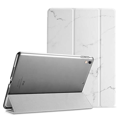 ProCase Hülle für 10,5 Zoll iPad Air 3 2019/ iPad Pro 2017, Case Cover mit transluzenter Rückseite, Auto Schlafen/Wachen Schutzhülle Kompatibel mit iPad Air 3 (3rd Gen)/ iPad Pro 10.5 -Marmor Weiß von ProCase