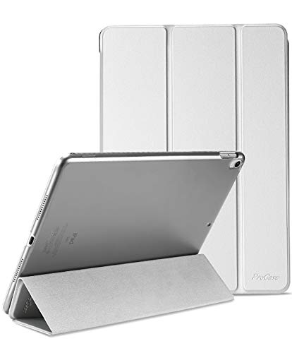 ProCase Hülle für 10,5 Zoll iPad Air 3 2019/ iPad Pro 2017, Ultra Dünn Case Cover mit transluzenter Rückseite, Auto Schlafen/Wachen Schutzhülle Kompatibel mit iPad Air 3 (3.Gen)/ iPad Pro 10.5 -Silber von ProCase