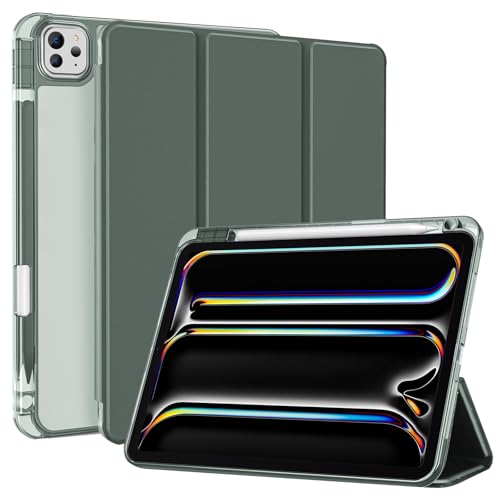 ProCase Hülle für 11" iPad Pro (M4) 2024 mit Stifthalter, Stoßfeste Smart Case Cover mit transparenter Rückseitenschale Schutzhülle -Oliver von ProCase