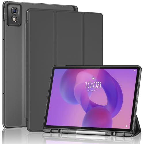 ProCase Hülle für 12.7" Lenovo Tab Pro 2025 mit Stifhalter, Schutzhülle Case Smart Cover- Schwarz von ProCase