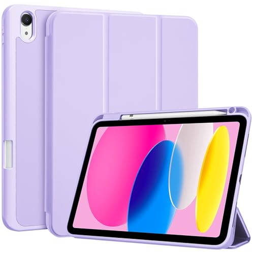 ProCase Hülle für iPad 10./11. Generation 2022 2025 (A16) Schutzhülle mit Stifthalter Leicht Dünn Smart Cover Hüllen -Lila von ProCase