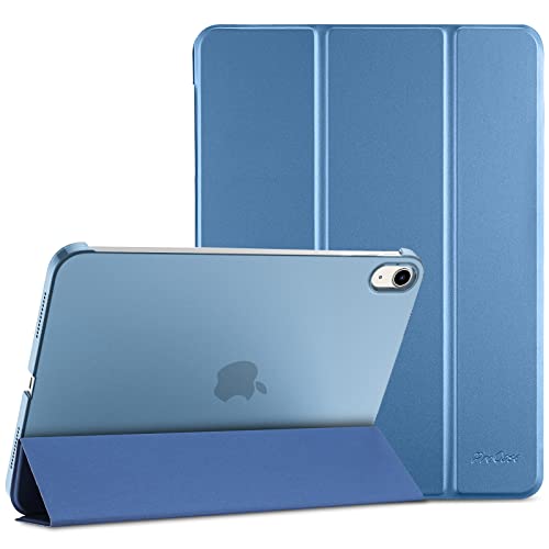 ProCase Hülle für 2022 10,9" iPad 10. Generation iPad 10 Case 10,9 Zoll Modell A2696 A2757, Leicht Dünn Hart Schutzhülle Smart Folio Cover Hülle Kompatibel mit iPad 10 Generation 2022 -Blau von ProCase