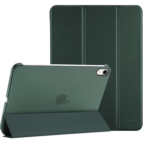 ProCase Hülle für 2022 10,9" iPad 10. Generation iPad 10 Case 10,9 Zoll Modell A2696 A2757, Leicht Dünn Hart Schutzhülle Smart Folio Cover Hülle Kompatibel mit iPad 10 Generation 2022 -Nachtgrün von ProCase