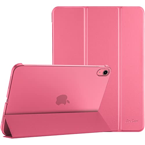 ProCase Hülle für 2022 10,9" iPad 10. Generation iPad 10 Case 10,9 Zoll Modell A2696 A2757, Leicht Dünn Hart Schutzhülle Smart Folio Cover Hülle Kompatibel mit iPad 10 Generation 2022 -Pink von ProCase