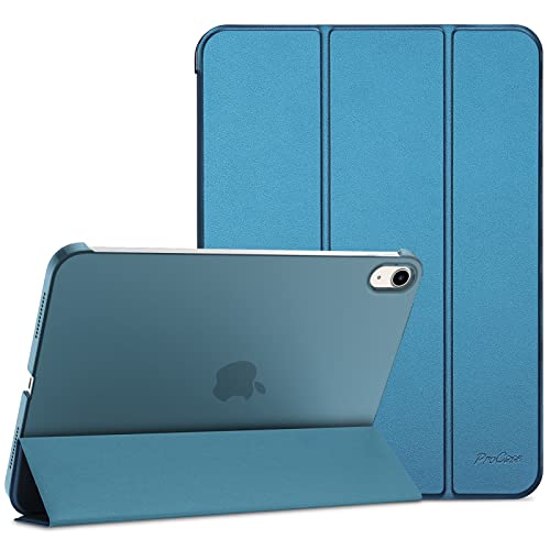 ProCase Hülle für 2022 10,9" iPad 10. Generation iPad 10 Case 10,9 Zoll Modell A2696 A2757, Leicht Dünn Hart Schutzhülle Smart Folio Cover Hülle Kompatibel mit iPad 10 Generation 2022 -Teal von ProCase