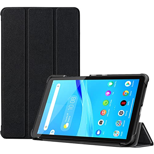 ProCase Hülle für 7 Zoll Lenovo Tab M7 3 Gen 2 Gen 1Gen (TB-7306/7305) Ultra Dünn Stander Case Stand Harte Hülle Schutzhülle Smart Cover Android Tablet –Schwarz von ProCase