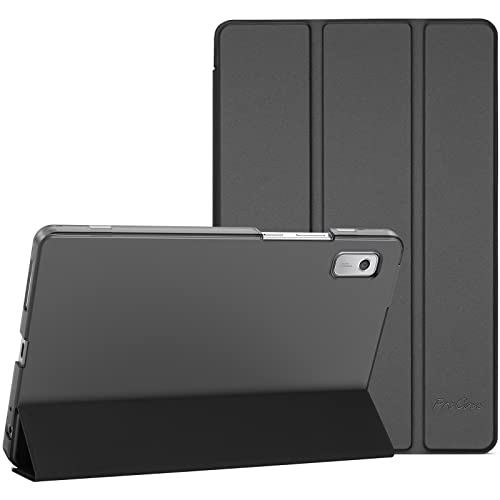 ProCase Hülle für 9 Zoll Lenovo Tab M9 22,86 cm (1340x800, HD Display) Dreifach Falt Klapp Schutzhülle Ultra Leicht Ständer Cover Translucent Frosted Rückhülle –Schwarz von ProCase