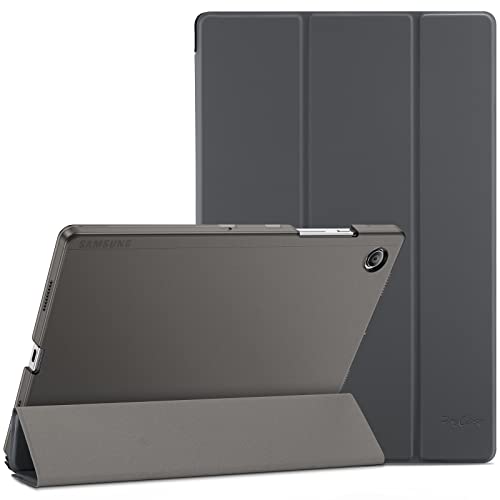 ProCase Hülle für Galaxy Tab A8 10.5”(SM-X200/ X205) 2022 Dreifach Falt Klapp Schutzhülle Case Ultra Dünn Leicht Ständer Schale Smart Cover mit Translucent Frosted Rückhülle (Grau) von ProCase