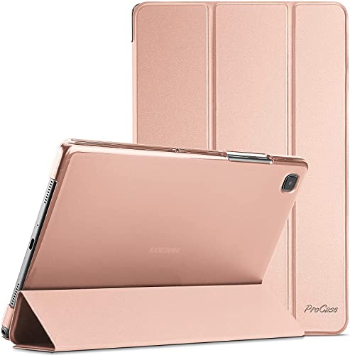 ProCase Hülle für Galaxy Tab A8 10.5”(SM-X200/ X205) 2022 Dreifach Falt Klapp Schutzhülle Case Ultra Dünn Leicht Ständer Schale Smart Cover mit Translucent Frosted Rückhülle (Roségold) von ProCase