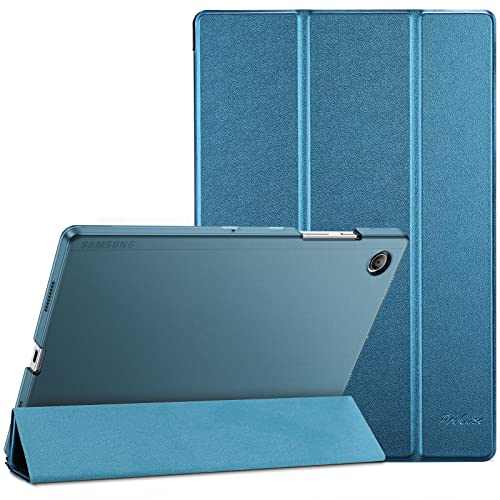 ProCase Hülle für Galaxy Tab A8 10.5”(SM-X200/ X205) 2022 Dreifach Falt Klapp Schutzhülle Case Ultra Dünn Leicht Ständer Schale Smart Cover mit Translucent Frosted Rückhülle -Türkisblau von ProCase