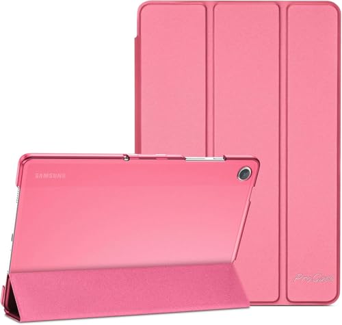 ProCase Hülle für Samsung Galaxy Tab A9+/A9 Plus 11 Zoll 2023 (SM-X210), Dreifache Schutzhülle Case für 11" Galaxy Tab A9+/A9 Plus, Leicht Smart Cover mit Translucent Frosted Rückhülle -Melonenrosa von ProCase