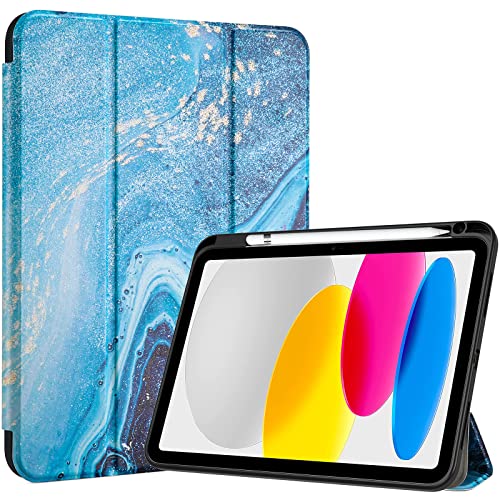 ProCase Hülle für iPad (A16) 11" Generation 2025 / iPad 10 Generation 10,9" 2022 Schutzhülle mit Stifthalter Stoßfeste Smart Case Cover Auto Schlafen/Wachen -Bluemarble ProCase Hülle für iPad (A16) 11" Generation 2025 / iPad 10 Generation 10,9" 2022 Schutzhülle mit Stifthalter Stoßfeste Smart Case Cover Auto Schlafen/Wachen -Bluemarble von ProCase