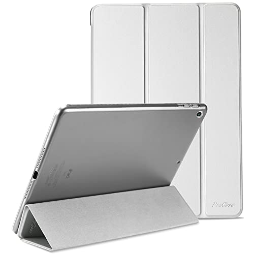 ProCase Hülle für iPad 9.7 Zoll 6. Generation 2018/5. Generation 2017 Modell A1893 A1954 A1822 A1823, Schutzhülle Case Smart Cover für iPad 6 / iPad 5 -Silber von ProCase