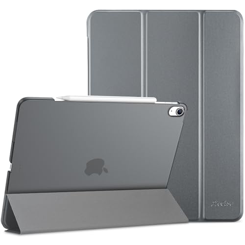 ProCase Hülle für iPad Air 13 Zoll (M3/M2 2025/2024), Dreifache Schutzhülle Case für 13" iPad Air M3 2025/ M2 2024, Dünn Leicht Smart Cover mit Translucent Frosted Rückhülle -Grau von ProCase
