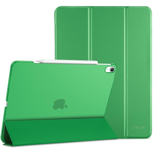 ProCase Hülle für iPad Air 13 Zoll (M3/M2 2025/2024), Dreifache Schutzhülle Case für 13" iPad Air M3 2025/ M2 2024, Dünn Leicht Smart Cover mit Translucent Frosted Rückhülle -Grün von ProCase