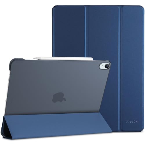 ProCase Hülle für iPad Air 13 Zoll (M3/M2 2025/2024), Dreifache Schutzhülle Case für 13" iPad Air M3 2025/ M2 2024, Dünn Leicht Smart Cover mit Translucent Frosted Rückhülle -Navy von ProCase