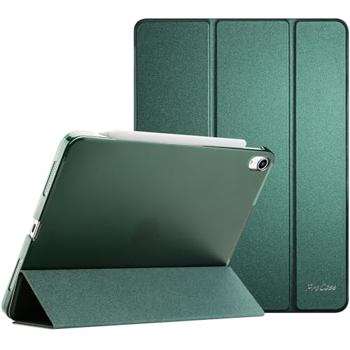 ProCase Hülle für iPad Air 11 Zoll M2 2024/ iPad Air 5. Generation 2022/ iPad Air 4. Generation 2020 10.9 Zoll, 11" iPad Air (M2) Schutzhülle Smart Case Cover für iPad Air 11 / Air 5/ Air 4 -Nachtgrün von ProCase