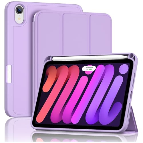 ProCase Hülle für iPad Mini 7 A17 Pro 2024 / iPad Mini 6 2021, 8,3 Zoll iPad Mini 7th/6th Gen Schutzhülle, Smart Case Cover für iPad Mini 7/6 8,3” -Lila von ProCase