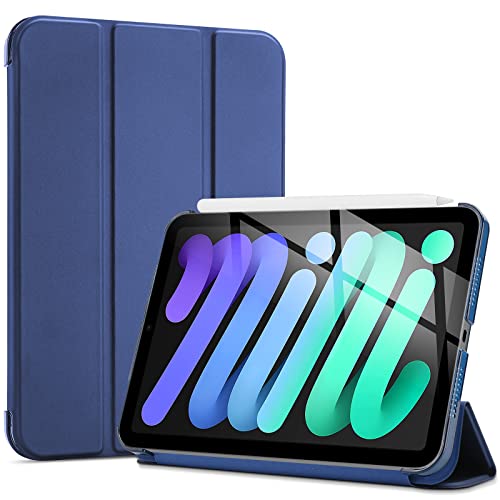 ProCase Hülle für iPad Mini A17 Pro 2024 / iPad Mini 6 Gen 8.3 Zoll 2021, Dünn Leicht Ständer Schal Smart Schutzhülle Case Cover mit Transluzent Frosted Rück-Marine ProCase Hülle für iPad Mini A17 Pro 2024 / iPad Mini 6 Gen 8.3 Zoll 2021, Dünn Leicht Ständer Schal Smart Schutzhülle Case Cover mit Transluzent Frosted Rück-Marine von ProCase