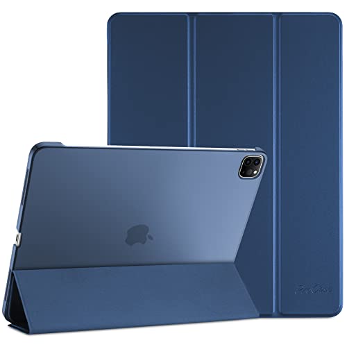 ProCase Hülle für iPad Pro 11 Zoll 2022/2021/2020 (4/3/2 Generation), Dreifach Falt Klapp Schutzhülle, Ultra Dünn Leicht Ständer Schale Smart Case Cover -Darkblau von ProCase