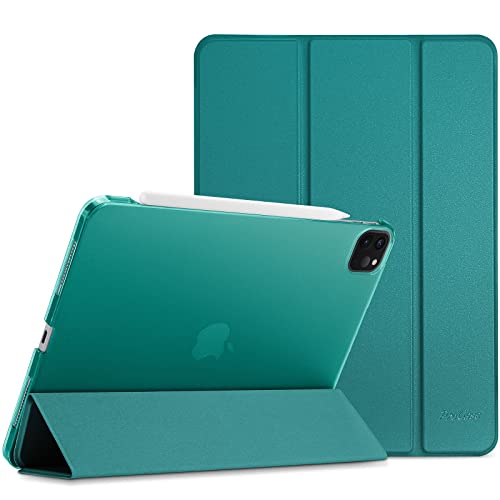 ProCase Hülle für iPad Pro 11 Zoll 2022/2021/2020 (4/3/2 Generation), Dreifach Falt Klapp Schutzhülle, Ultra Dünn Leicht Ständer Schale Smart Case Cover -Emerald von ProCase