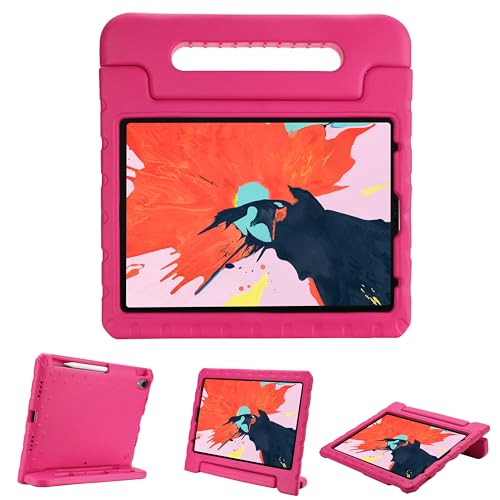 ProCase Kinder Hülle mit Kickstand für iPad Air 10.9 Zoll 5 Generation 2022/4 Generation 2020, Ultra Leicht Stoßfest Robust Kind Schutzhülle Umwandelbar Handgriff Handle Standfunktion -Magenta von ProCase