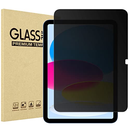 ProCase Sichtschutz Schutzfolie für iPad 10. Generation 10,9 Zoll 2022, Panzer Glas Folie Displayschutz Blickschutz Panzerglasfolie 1 Stück -Links und rechts Sichtschutz von ProCase