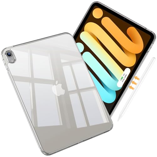 ProCase Transparent Hülle für iPad mini 7 Gen(A17 Pro) 2024 / Mini 6 Gen 8,3" 2021, Slim Leicht Transparenter Rücken Cover für iPad mini 7/6 8,3 Zoll -Transparent Grau von ProCase