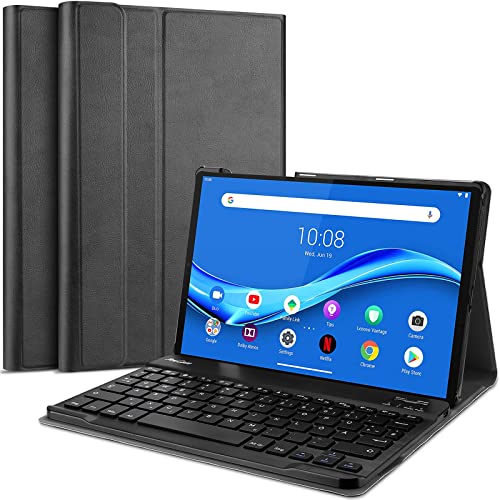 ProCase US-English Keyboard Case for Lenovo Tab M10 Plus 10.3 Zoll FHD Tablet Tab K10 (TB-X606F /TB-X606X/TB-X6C6F) Lightweight Slim Cover with Magnetically Detachable Wireless Keyboard –Black von ProCase